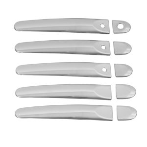 Nissan Cube Door Handle Cover - Omac - S. Steel Gloss - Silver - '09-'14